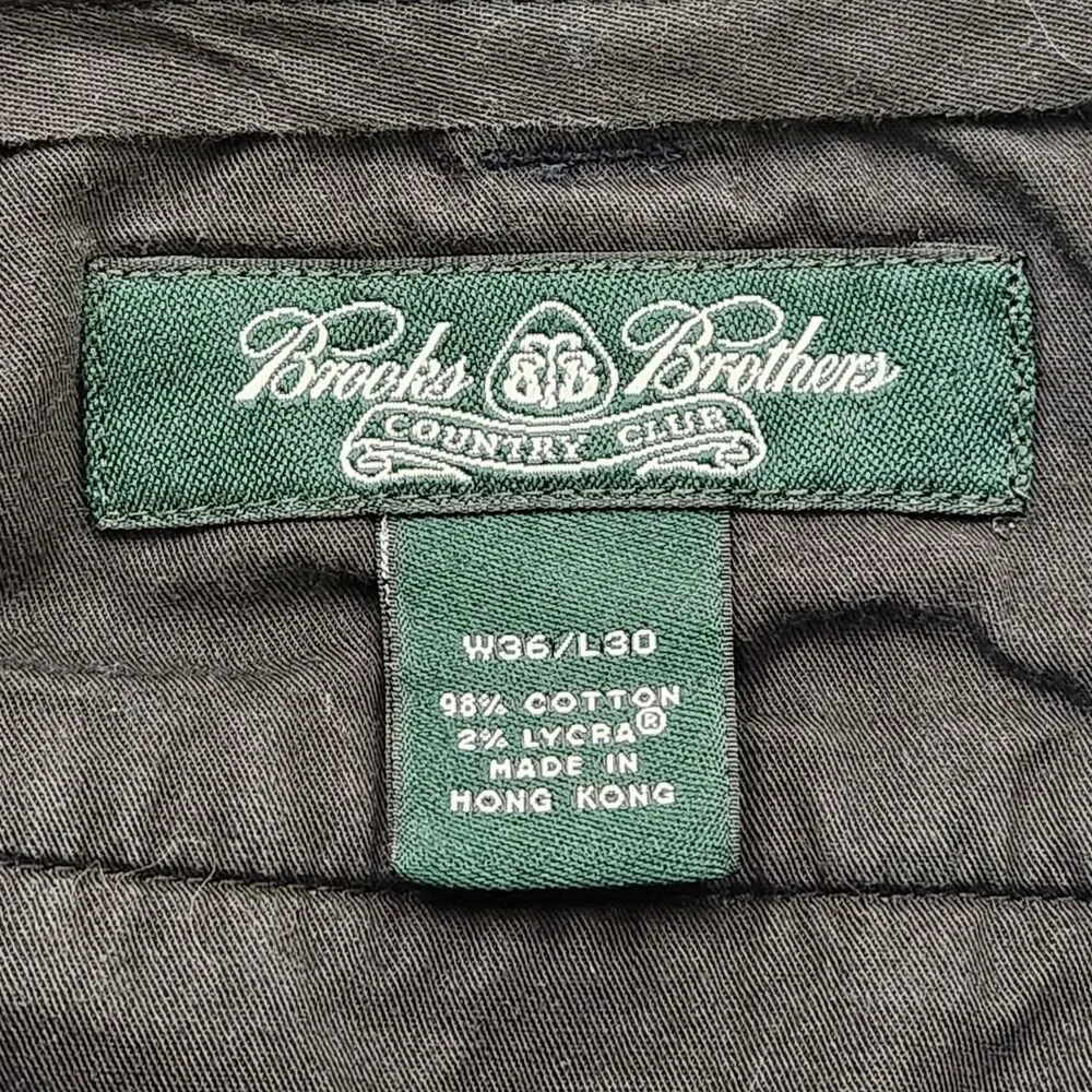 Brooks Brothers Country Club Corduroy Pants Men's 36x30 Navy Straight Stretch‎